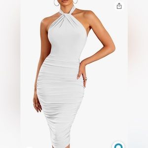 White halter dress